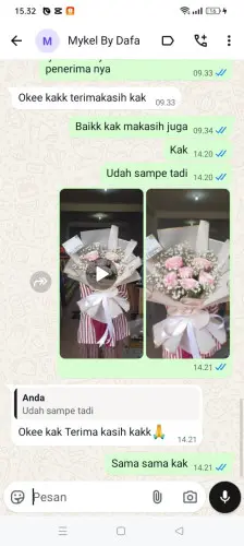 Testimonial Buket Bunga pangguh