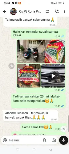 Testimonial Papan Bunga pangguh